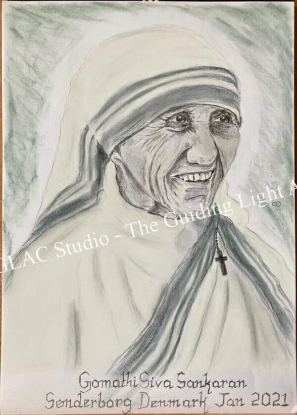 Blyant skitse serie - Moder Teresa