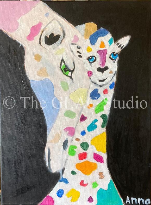 Giraffer - mor og barn - Anna Simonsen