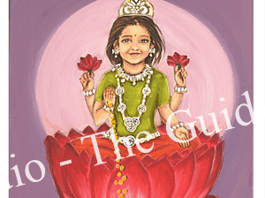 Learn to oil paint Adi Lakshmi from scratch Attract abundance with Adi Lakshmi is a 40x50 cm oil on canvas painting showing Adi lakshmi in the form of a little girl from Germany.