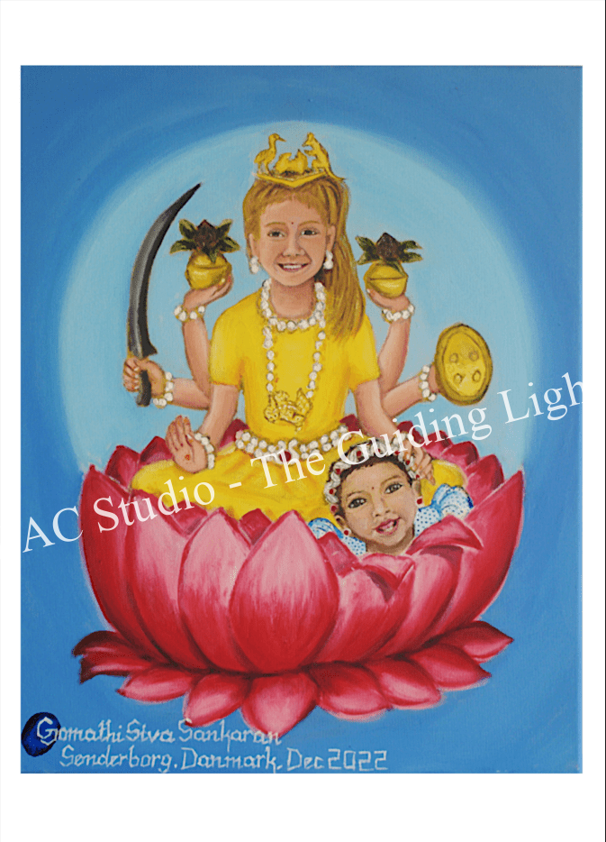 Learn to oil paint Santhana Lakshmi from scratch (5 of 8 in an unique series of art classes)