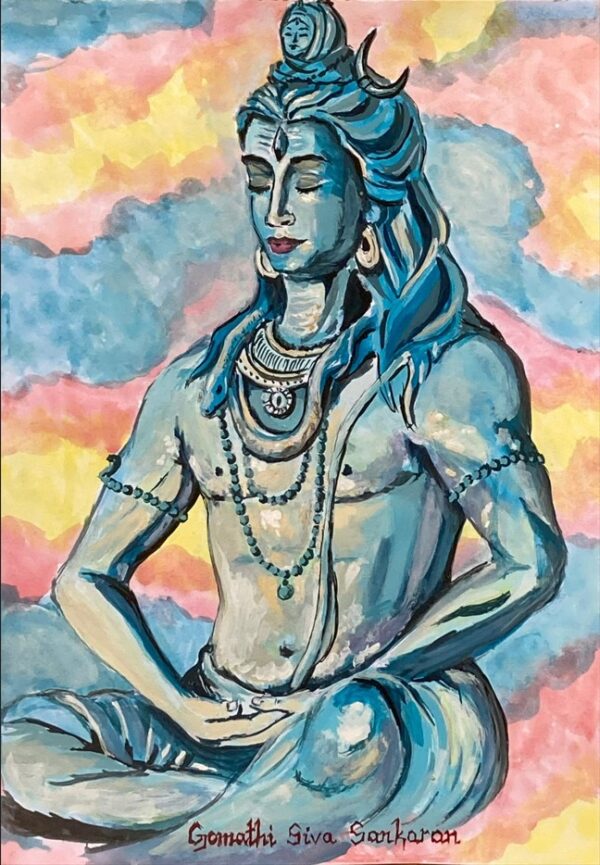 Shivam Series Akvarel malerier Watercolor Paintings Shivam#1